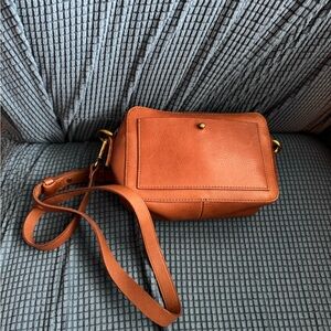 Madewell cognac leather camera bag